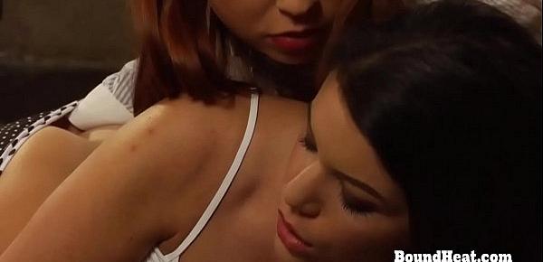  Hard Ass Whipping And Kissing While Lesbian Mistress Masturbates